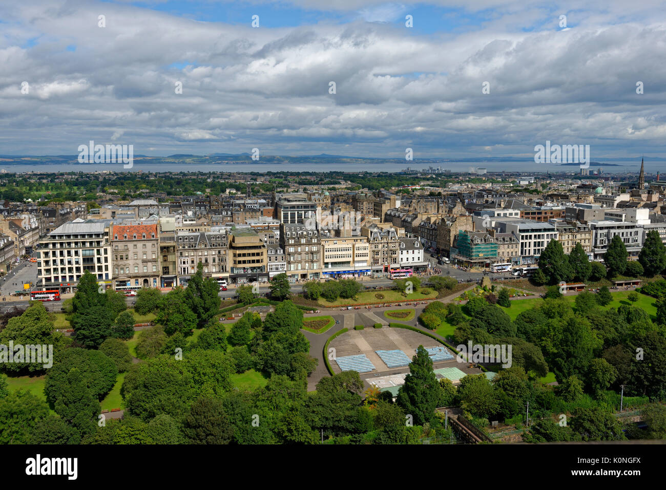 Aussicht auf vom Édimbourg le château d'Édimbourg, Edinburgh, Schottland, Polynésie, Banque D'Images