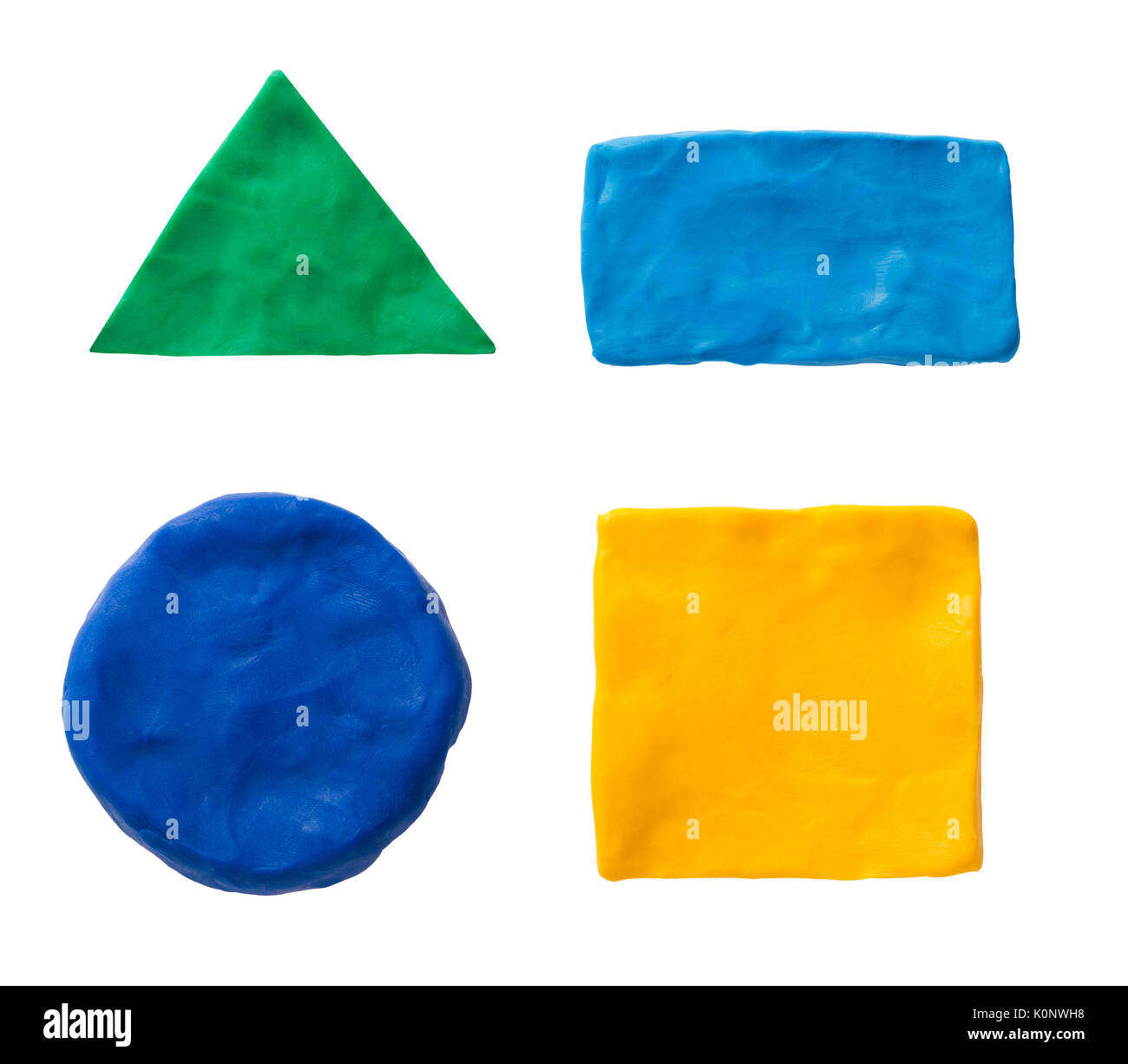 Formes géométriques Plasticine isolated on white Banque D'Images