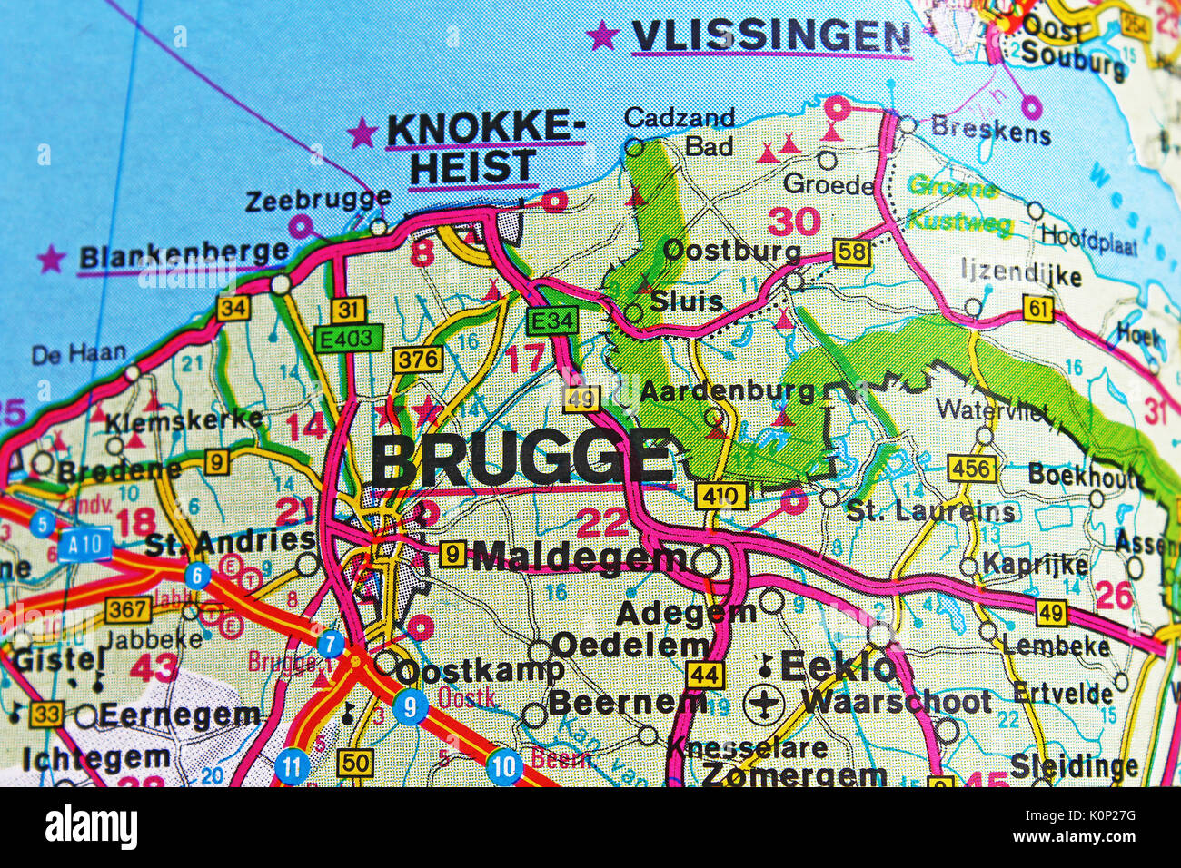 Brugge carte Banque de photographies et d'images à haute résolution - Alamy