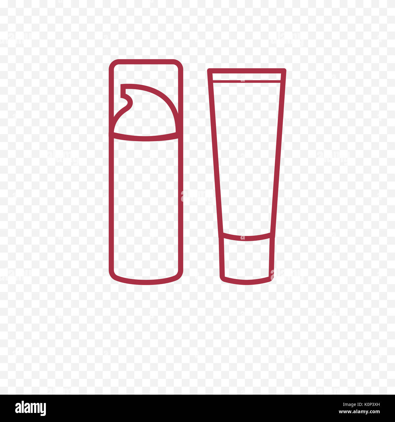 Foundation, crème de l'icône de la ligne mince. Banque D'Images