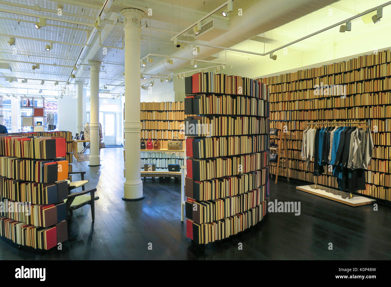 Mulberry est un chic britannique Flagship Store de SoHo, NYC, USA Banque D'Images