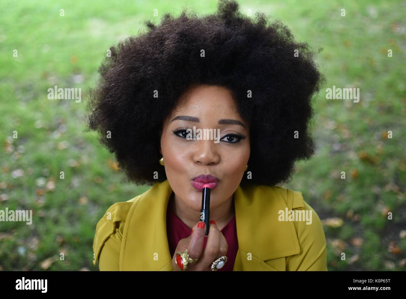 Street style fashion photoshoot Banque D'Images