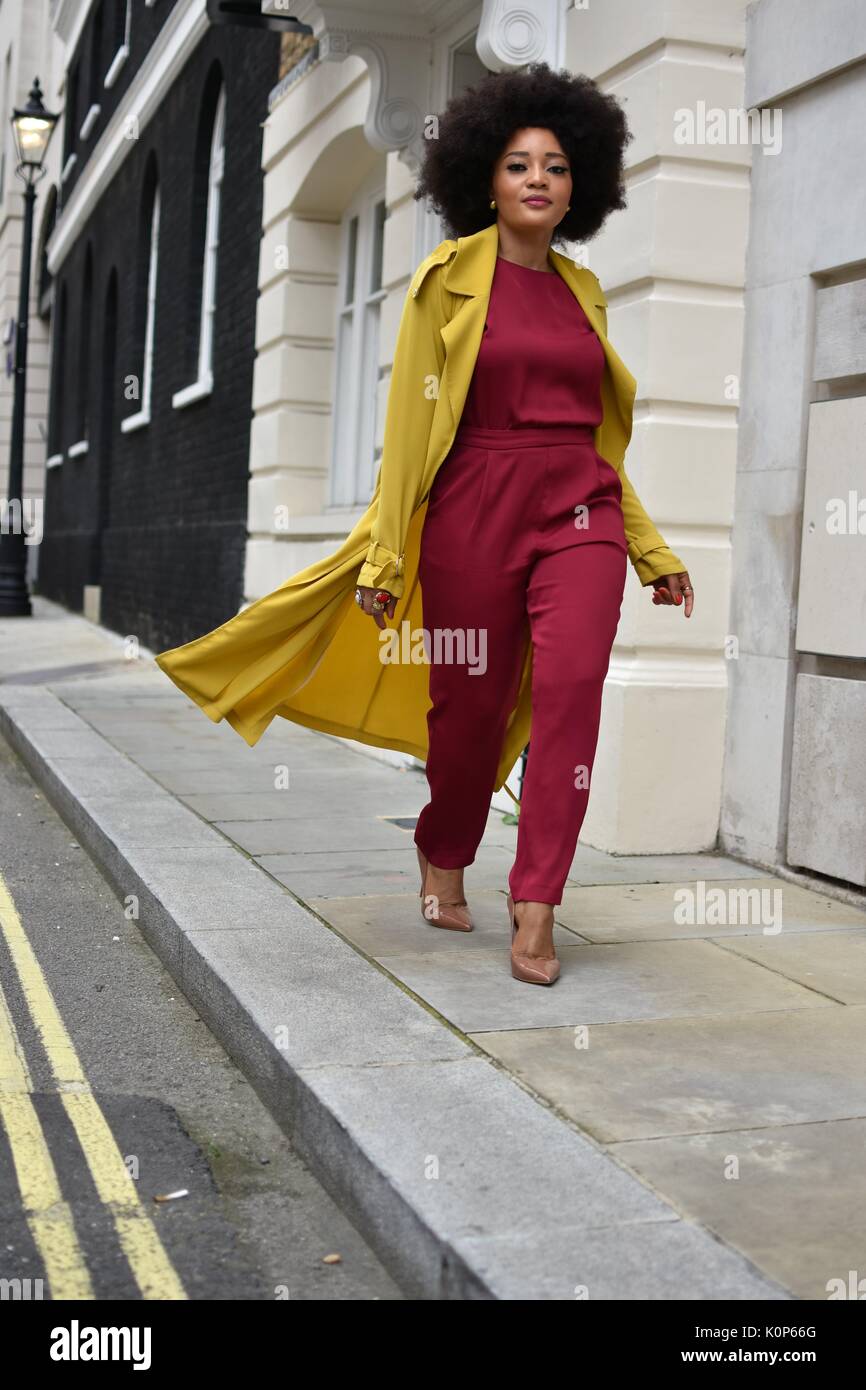 Street style fashion photoshoot Banque D'Images