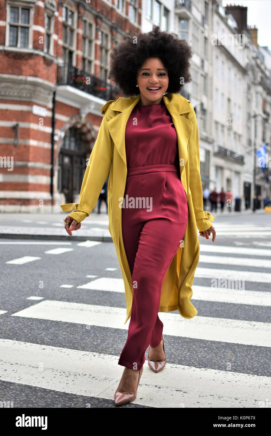 Street style fashion photoshoot Banque D'Images