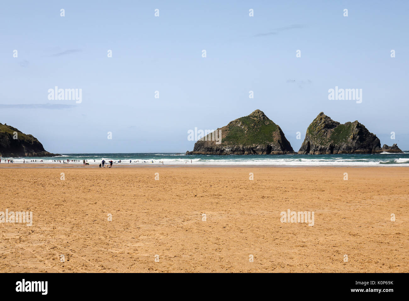 Holywell Bay Beach, Cornwall, Angleterre, Royaume-Uni Banque D'Images