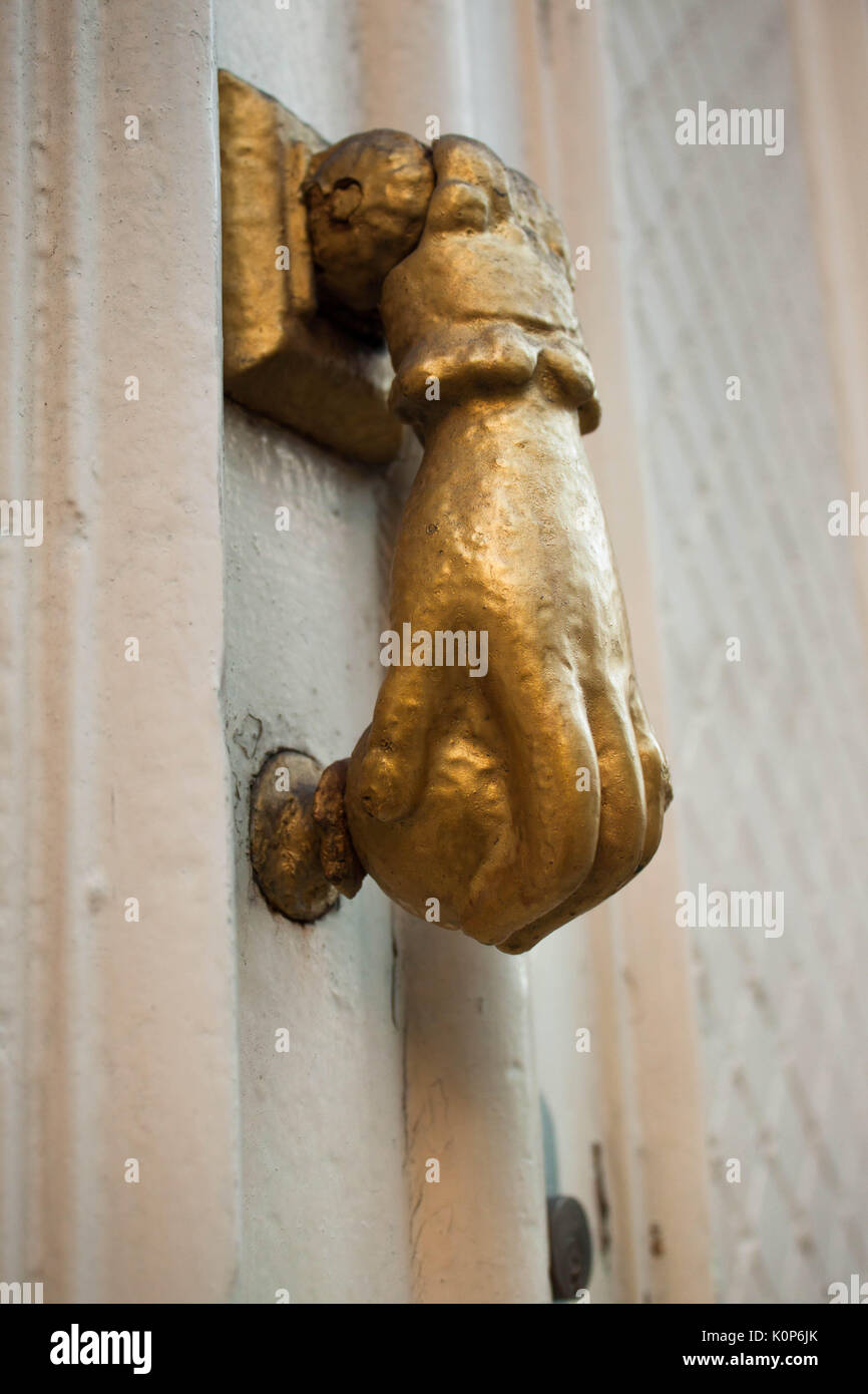 Ancien bouton de porte close up Banque D'Images