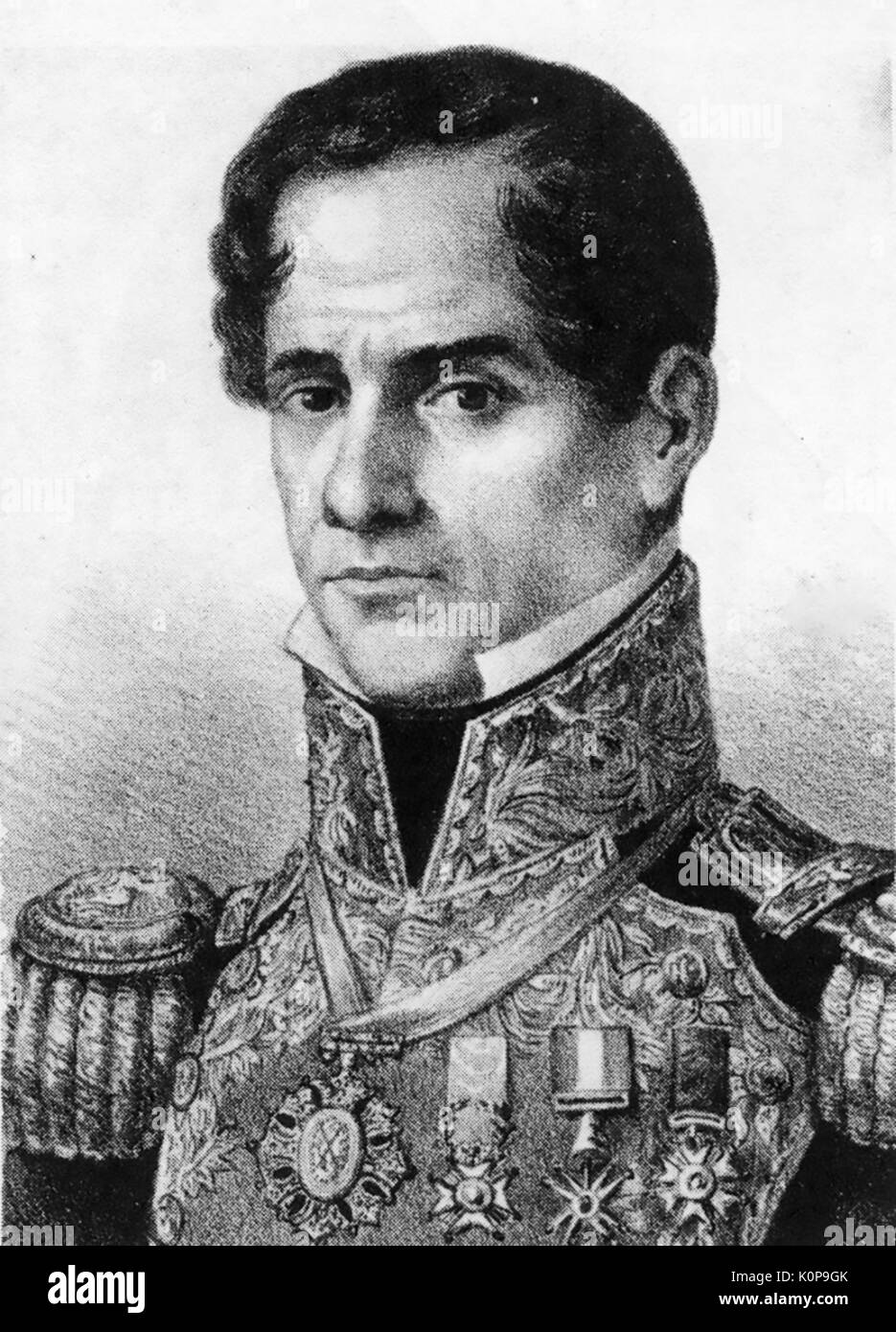 ANTONIO LOPEZ DE SANTA ANNA (1794-1876) Homme politique et général de  l'armée mexicaine Photo Stock - Alamy