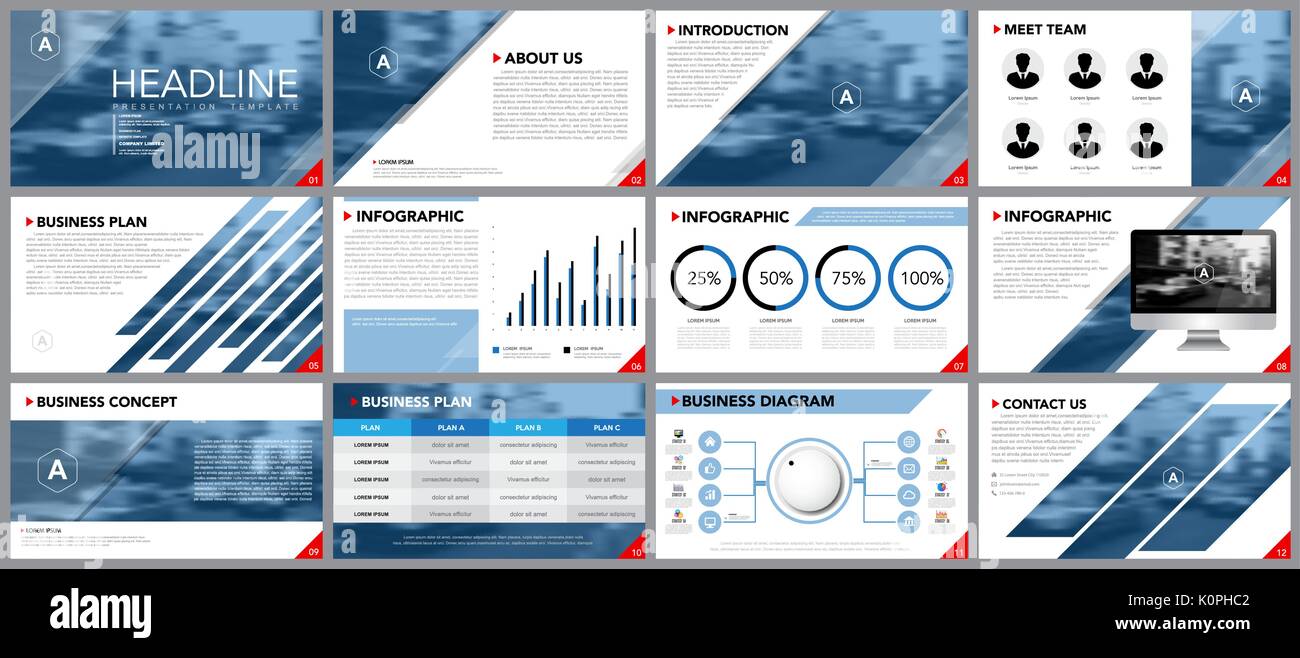 L'élément de conception de modèles de présentation d'infographies.Utiliser dans la présentation d'affaires, rapport annuel, livre à couverture modèle. Brochure, mise en page, K Illustration de Vecteur