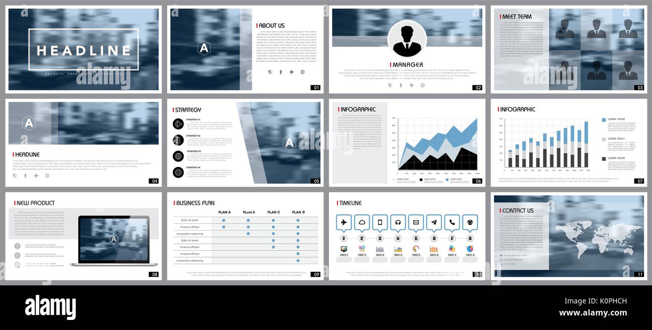 L'élément de conception de modèles de présentation d'infographies.Utiliser dans la présentation d'affaires, rapport annuel, livre à couverture modèle. Brochure, mise en page, K Illustration de Vecteur