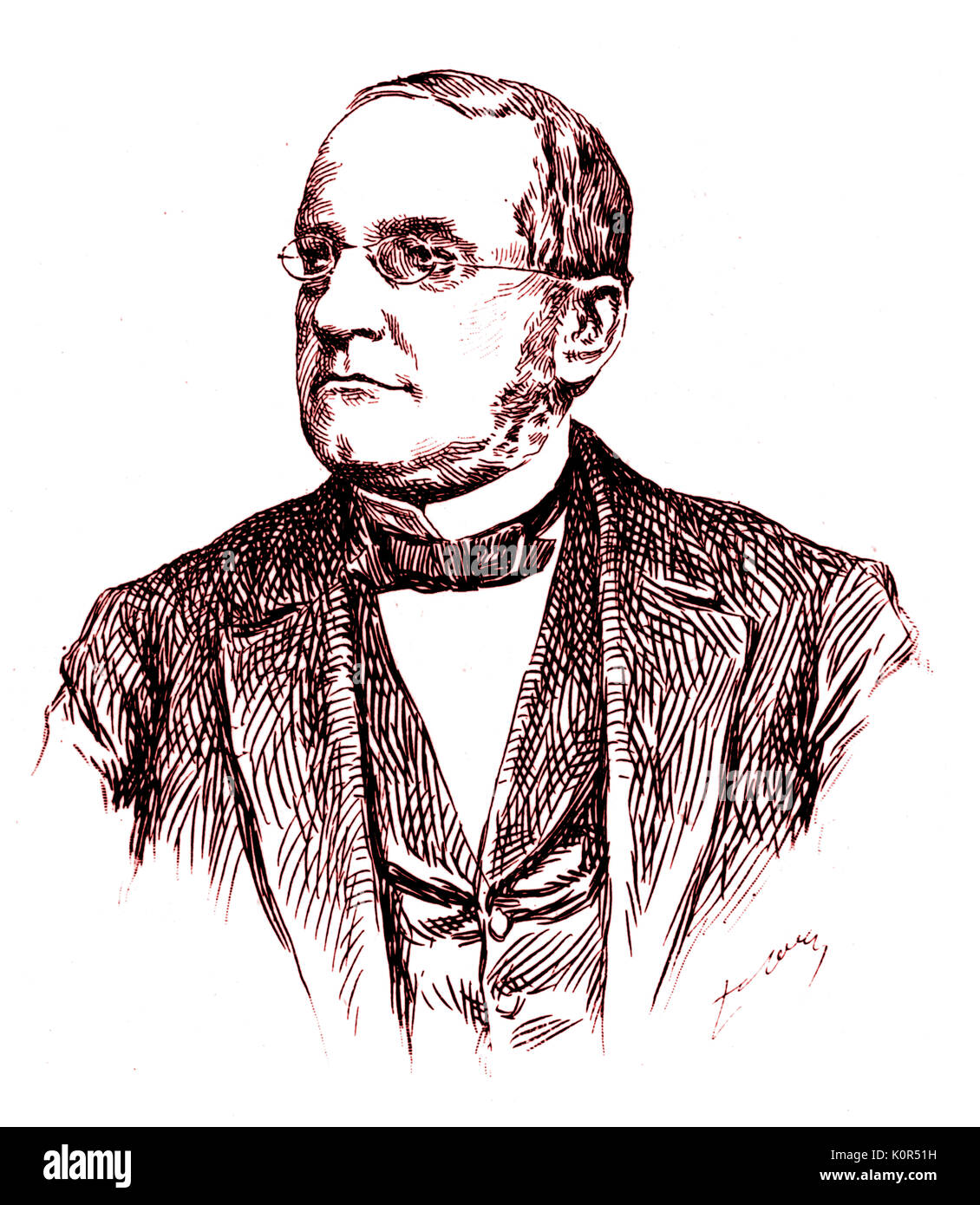 Stanislaw Moniuszko, 1819-1872. Le compositeur polonais. Écrit Halka, première vraie opéra polonais national Banque D'Images