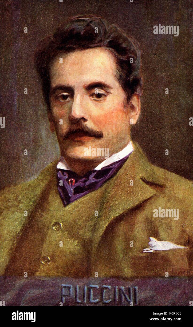 Portrait de Giacomo Puccini. Compositeur italien : 22 décembre 1858 - 29 novembre 1924. Banque D'Images