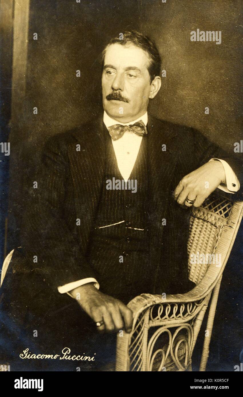 Portrait de Giacomo Puccini. Compositeur italien : 22 décembre 1858 - 29 novembre 1924. Banque D'Images