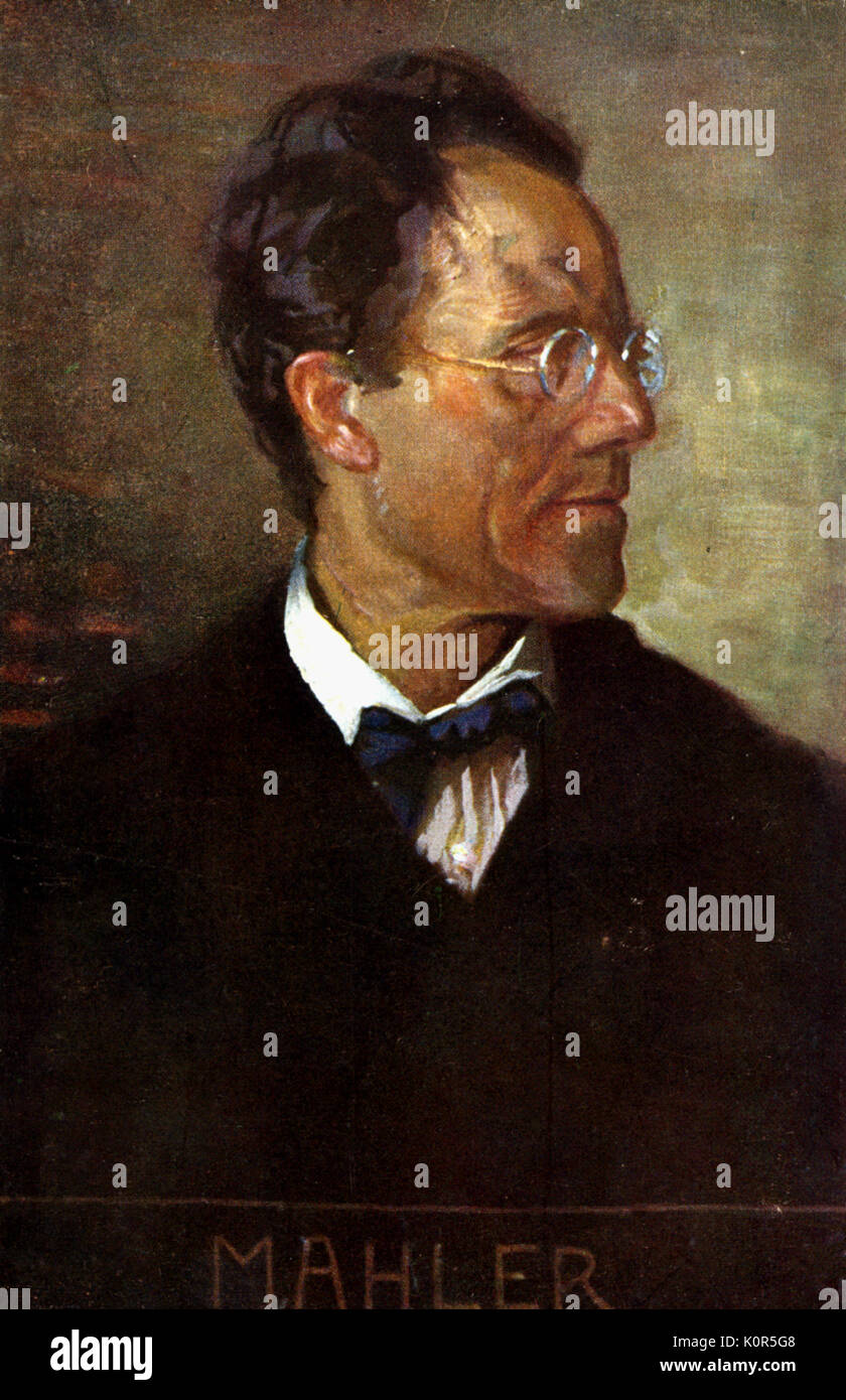 Portrait de Gustav Mahler par peintre inconnu, c.1899. Compositeur autrichien, 1860-1911 Banque D'Images