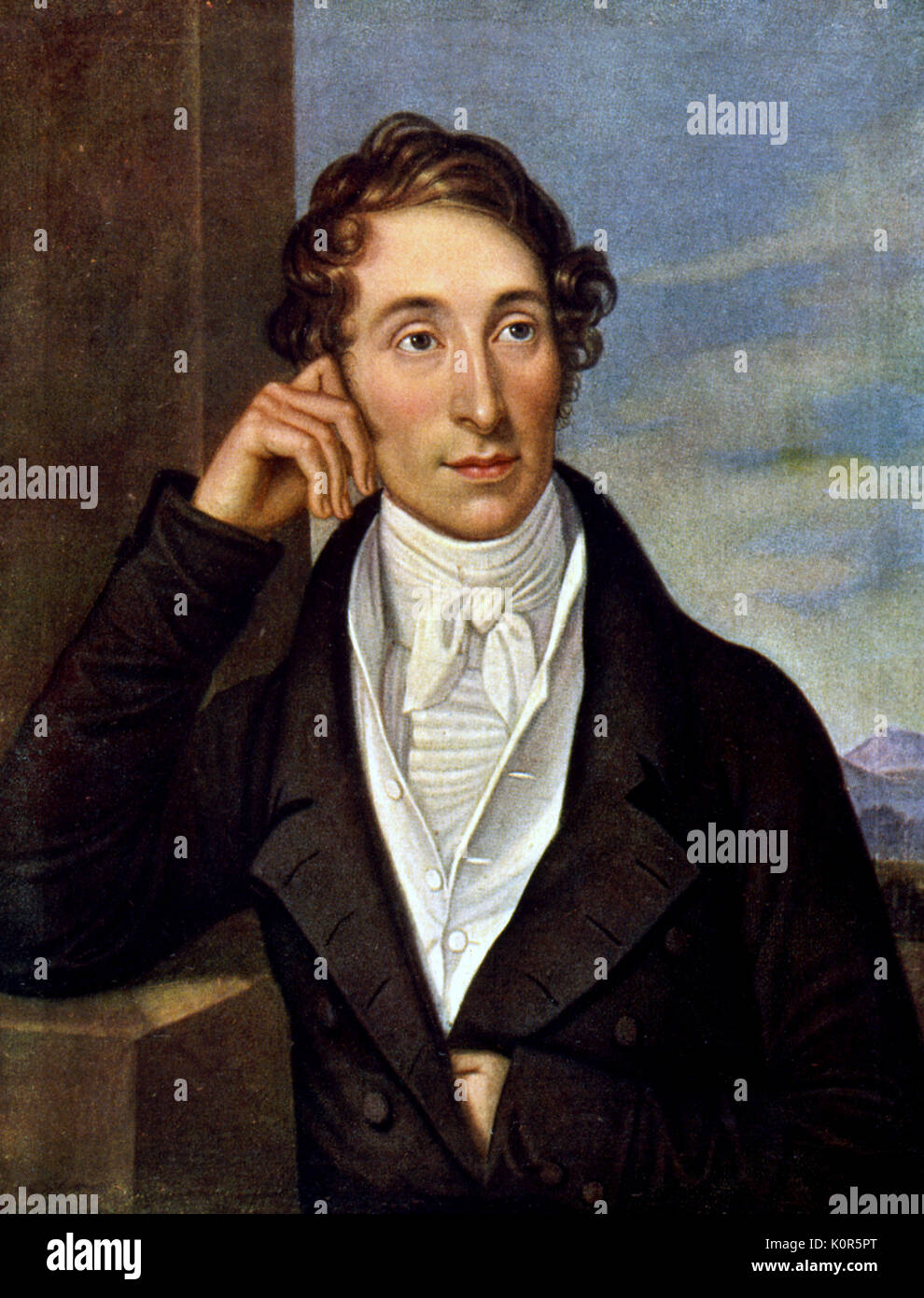 Carl Maria von Weber par Caroline Bardua. Compositeur allemand, chef d'orchestre, pianiste et critique 1786-1826. Banque D'Images