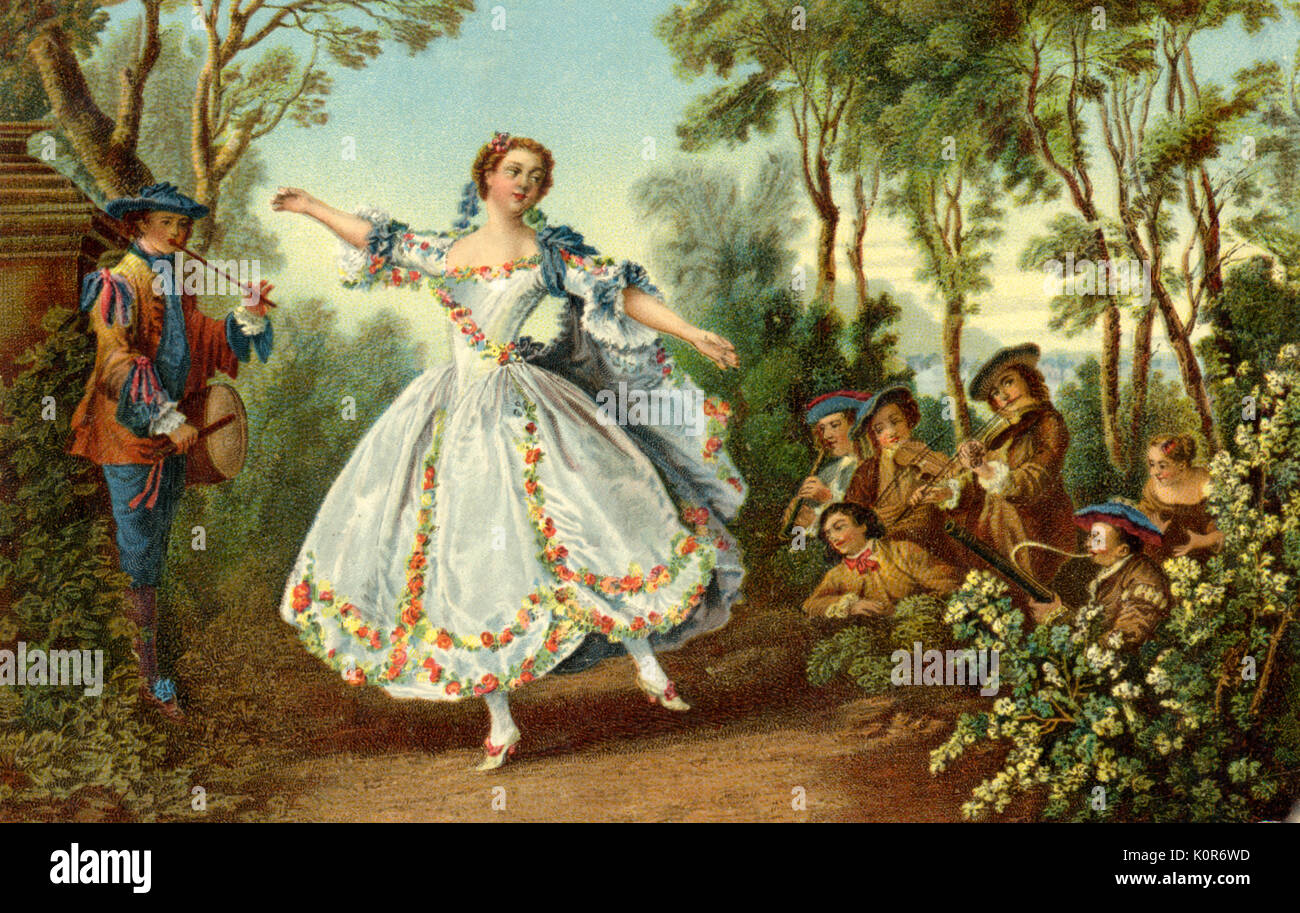 Mlle Camargo danseuse française (1710-1770) copie de tableau de Lancret (1690-1743) Banque D'Images