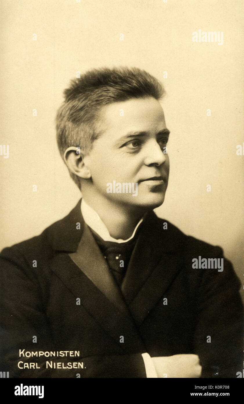 Carl Nielsen à jeune âge. Compositeur danois conducteur (1865-1931) et Banque D'Images