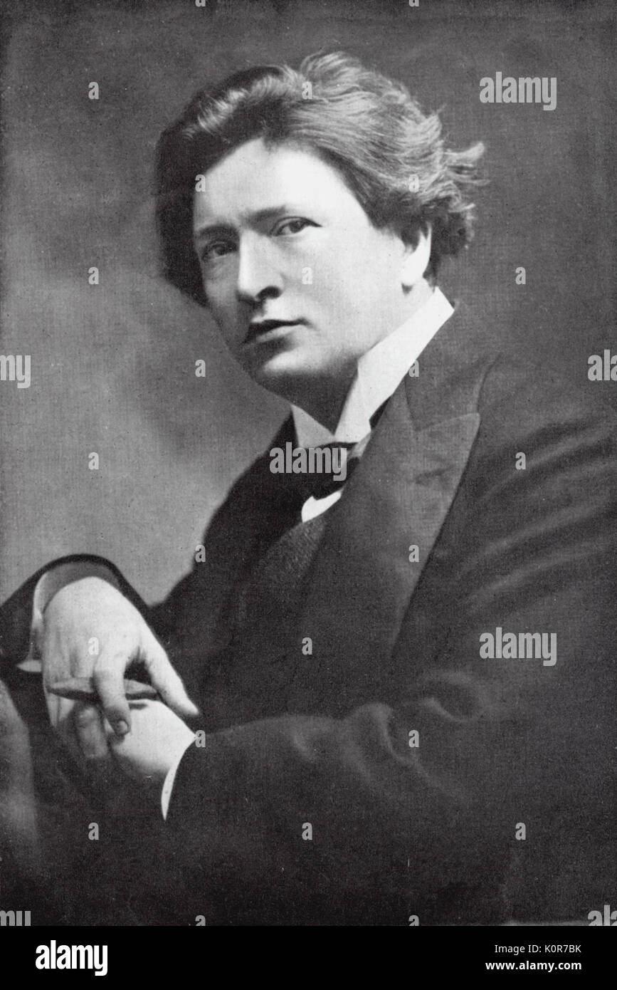 Ferruccio Busoni, portrait - pianiste et compositeur germano-italien (1866-1924). Banque D'Images