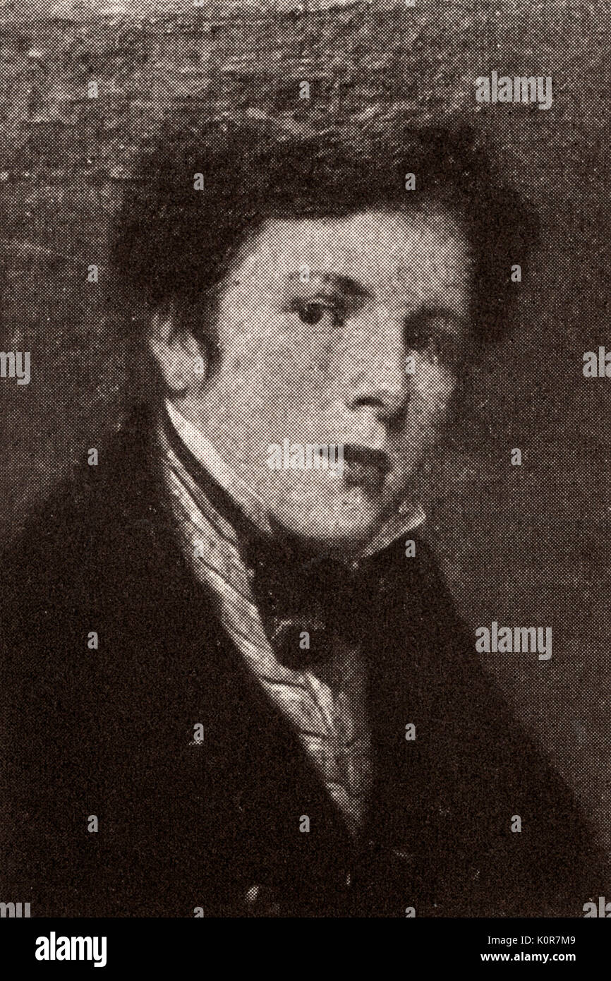 Leopold Kupelwieser - portrait - peintre autrichien - 1796-1862 - l'un des plus chers amis de Franz Schubert Banque D'Images