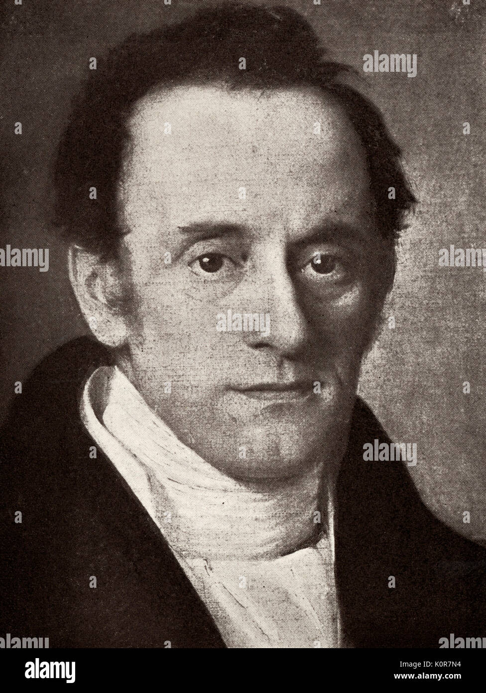 Ignaz Schubert - Portrait - le frère aîné de Franz Schubert, compositeur autrichien, 31 janvier 1797 - 19 novembre 1828 - Ignaz était responsable de l'éducation musicale de Franz début Banque D'Images