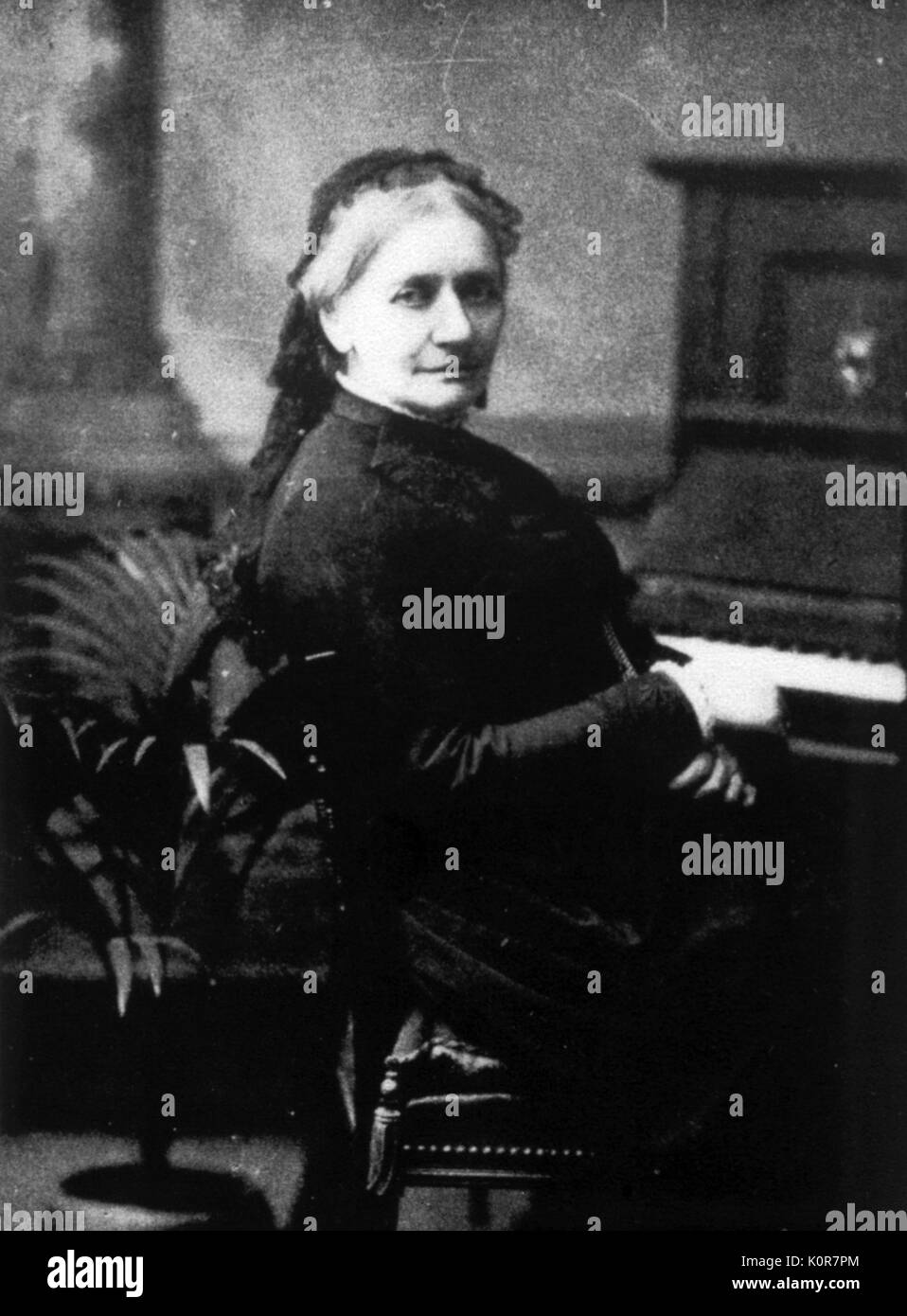 SCHUMANN, Clara au piano (1819-1896) Banque D'Images