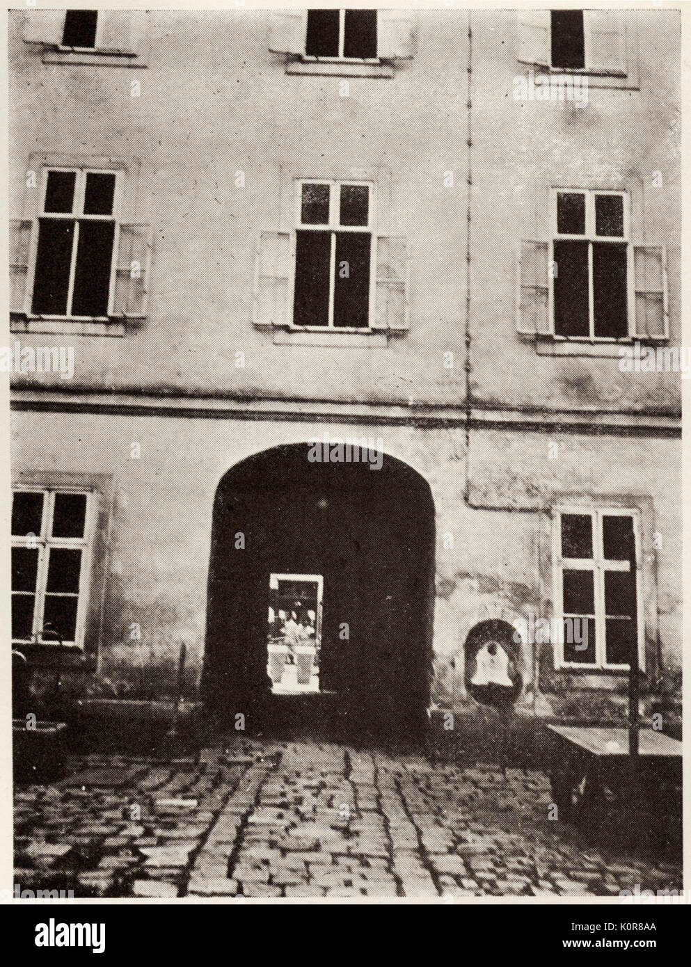 Franz Schubert - arrière de son frère Ferdinand's house où il mourut - 694 Firmiansgasse, Vienne - compositeur autrichien - 31 janvier 1797 - 19 novembre 1828. Banque D'Images