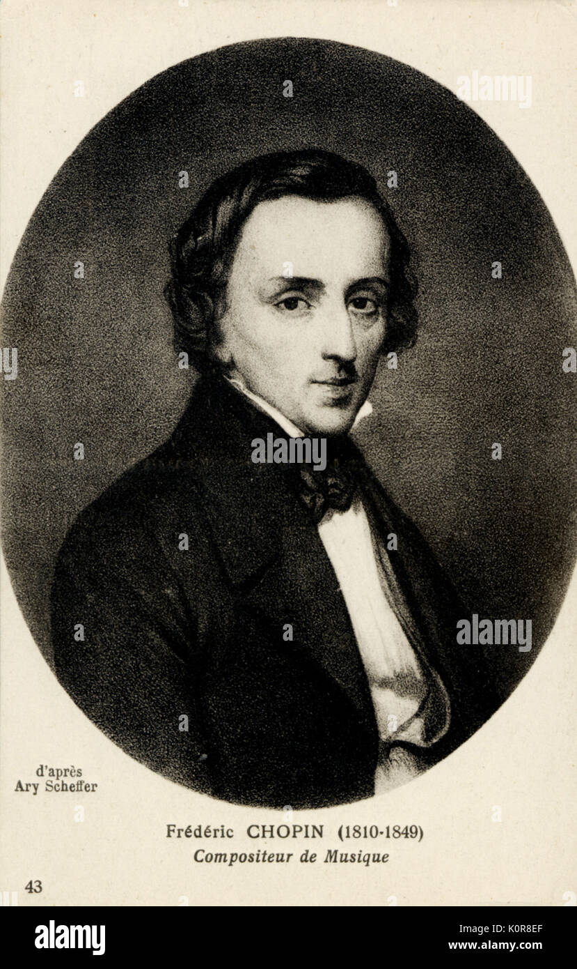 Frédéric Chopin après Ary Scheffer. Le compositeur polonais (1810-1849). Banque D'Images