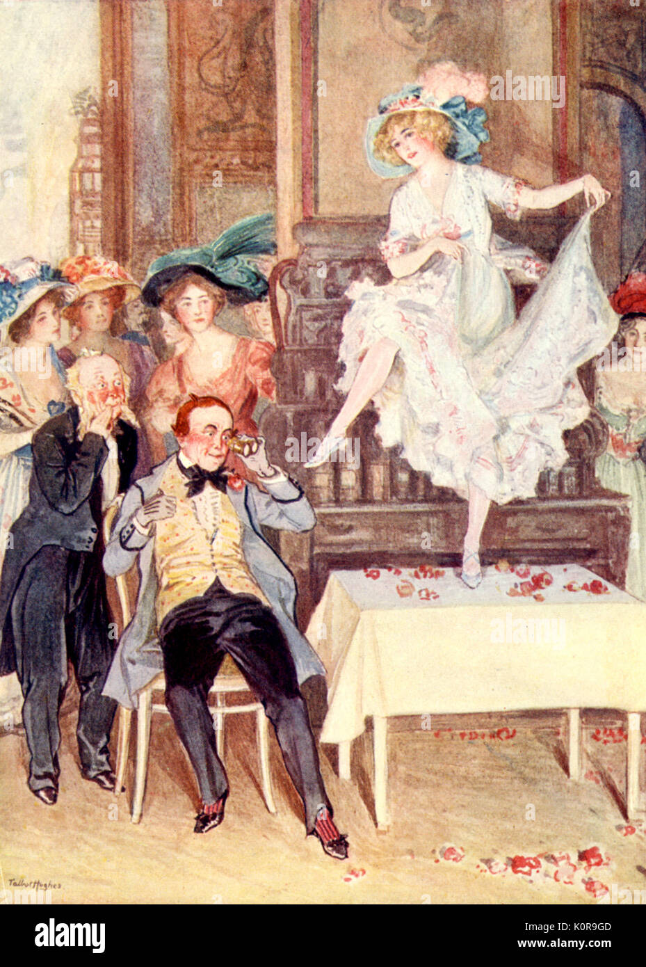 Franz Lehar La Veuve Joyeuse Danse Sur Table Illustration Par Talbot Hughes Pour Souvenir De 1er Anniversaire Perf A Londres 1907 Agir Le Compositeur Hongrois 1870 1948 Aussi Die Lustige Witwe Photo Stock Alamy