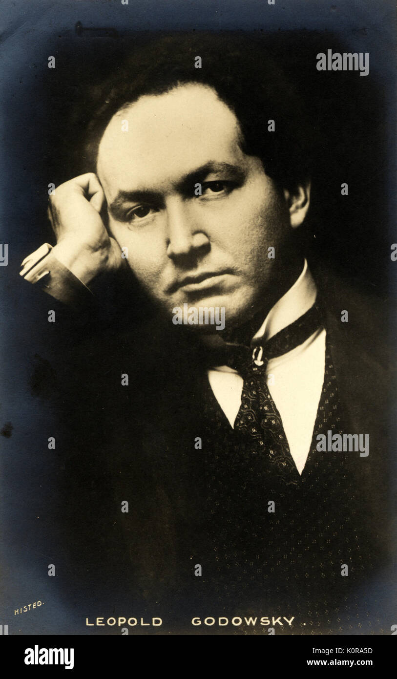 Painist Polonais Leopold Godowsky et chef d'orchestre (1870-1938). Enfant prodige. Devint Directeur de conservatoire de Chicago Banque D'Images