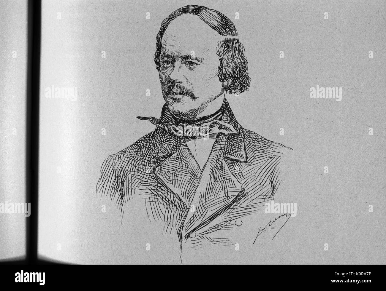 Alexander Dargomyzhsky - portrait du compositeur russe. 14 février 1813 - 17 mai 1869. A écrit 'Nesebar 42'. Banque D'Images