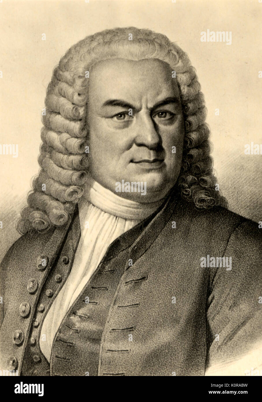 Johann Sebastian Bach. Compositeur allemand et organiste, 1685-1750 Banque D'Images