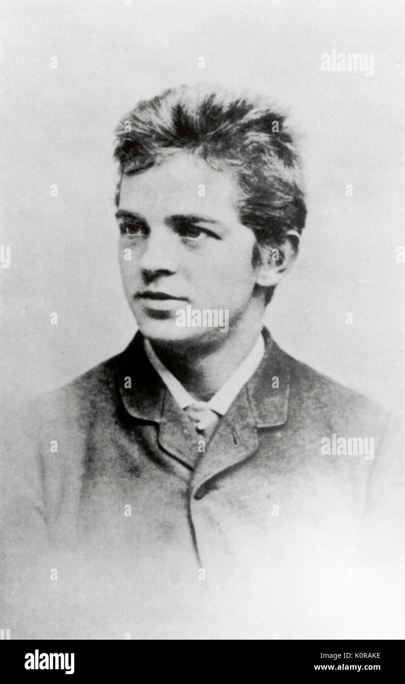 Carl Nielsen, portrait en 1884. Compositeur et chef d'orchestre danois 1865-1931 Banque D'Images