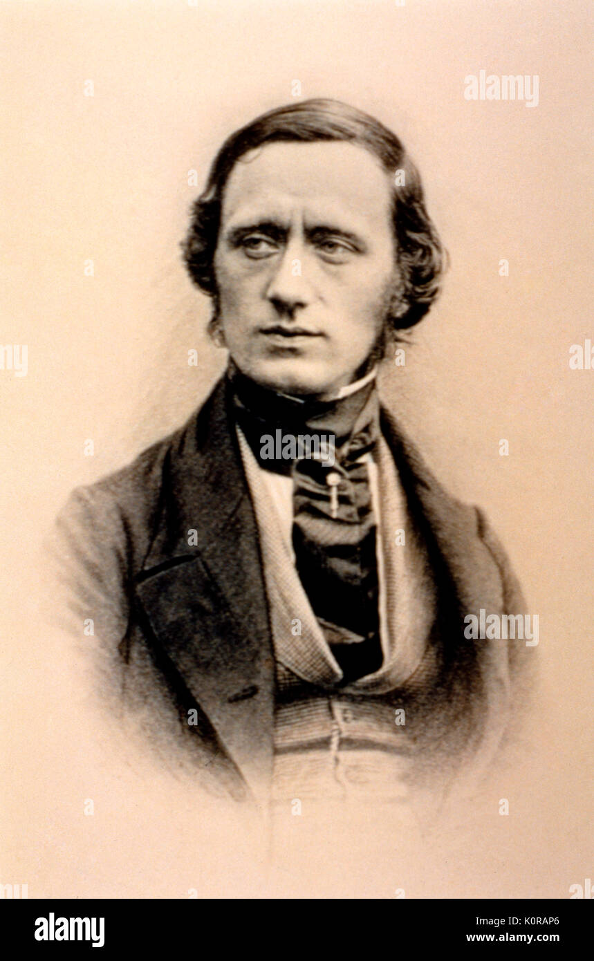 William Sterndale Bennett, 35 ans. Pianiste et compositeur anglais, b. 1816 - d. 1875. Schuman a dédié sa Etudes Symphoniques pour piano pour lui. Avec la permission de B Sterndale Bennett. Banque D'Images