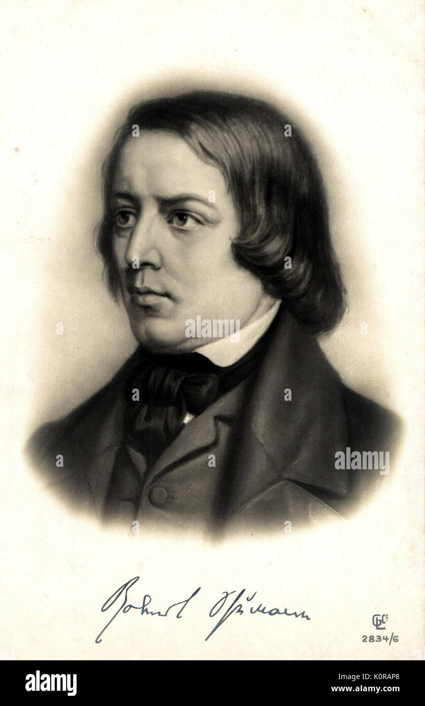 Robert Schumann. Compositeur allemand (1810-1856). Banque D'Images