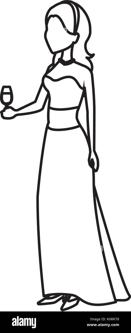 Mariée de mariage toast de mariage qui de droit Illustration de Vecteur