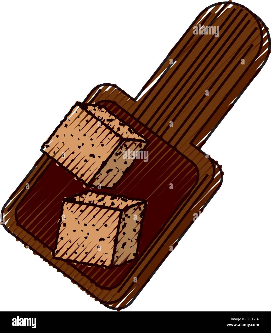 Terrain isolé cube Illustration de Vecteur