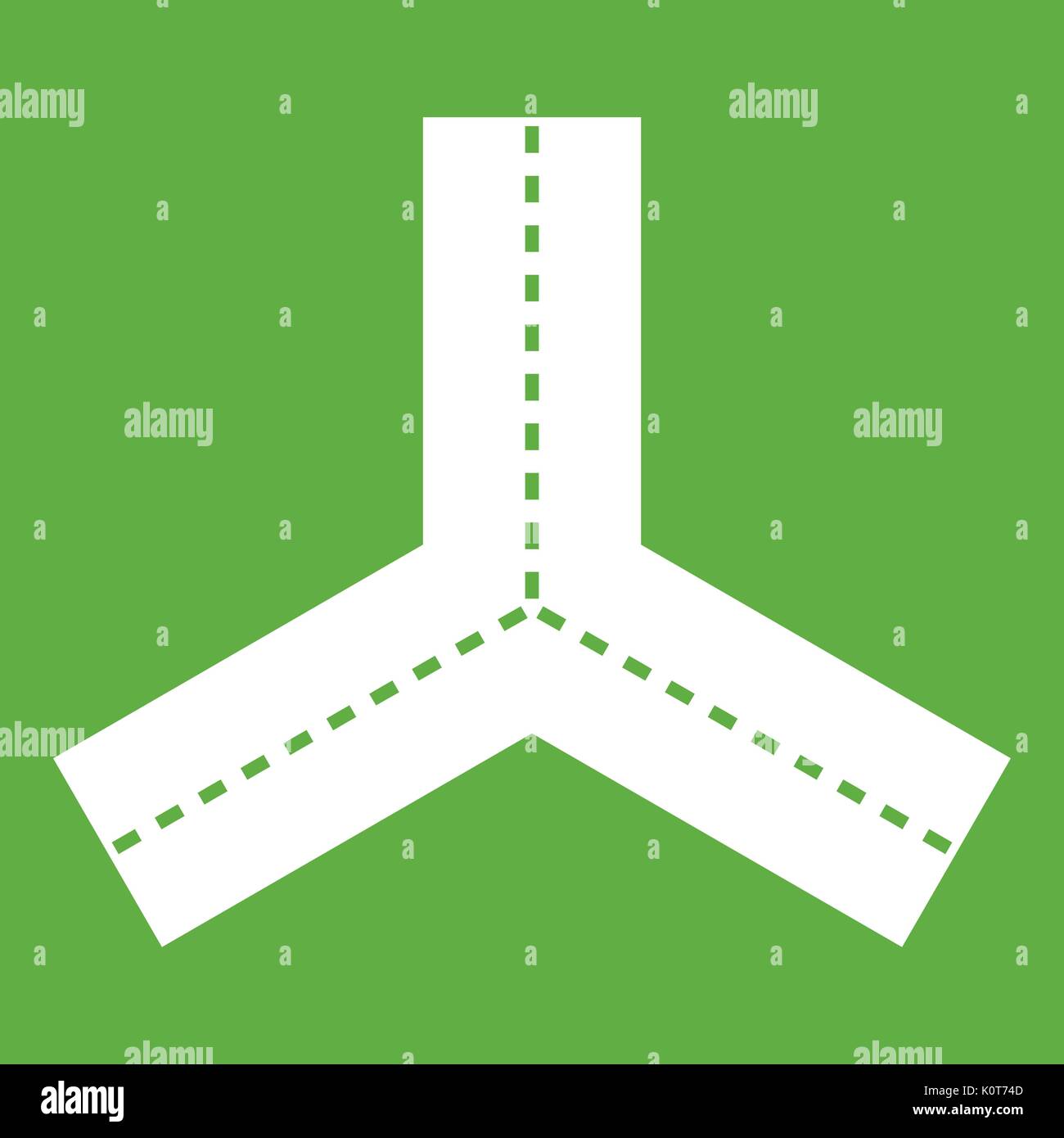 Trois routes vert icône Illustration de Vecteur