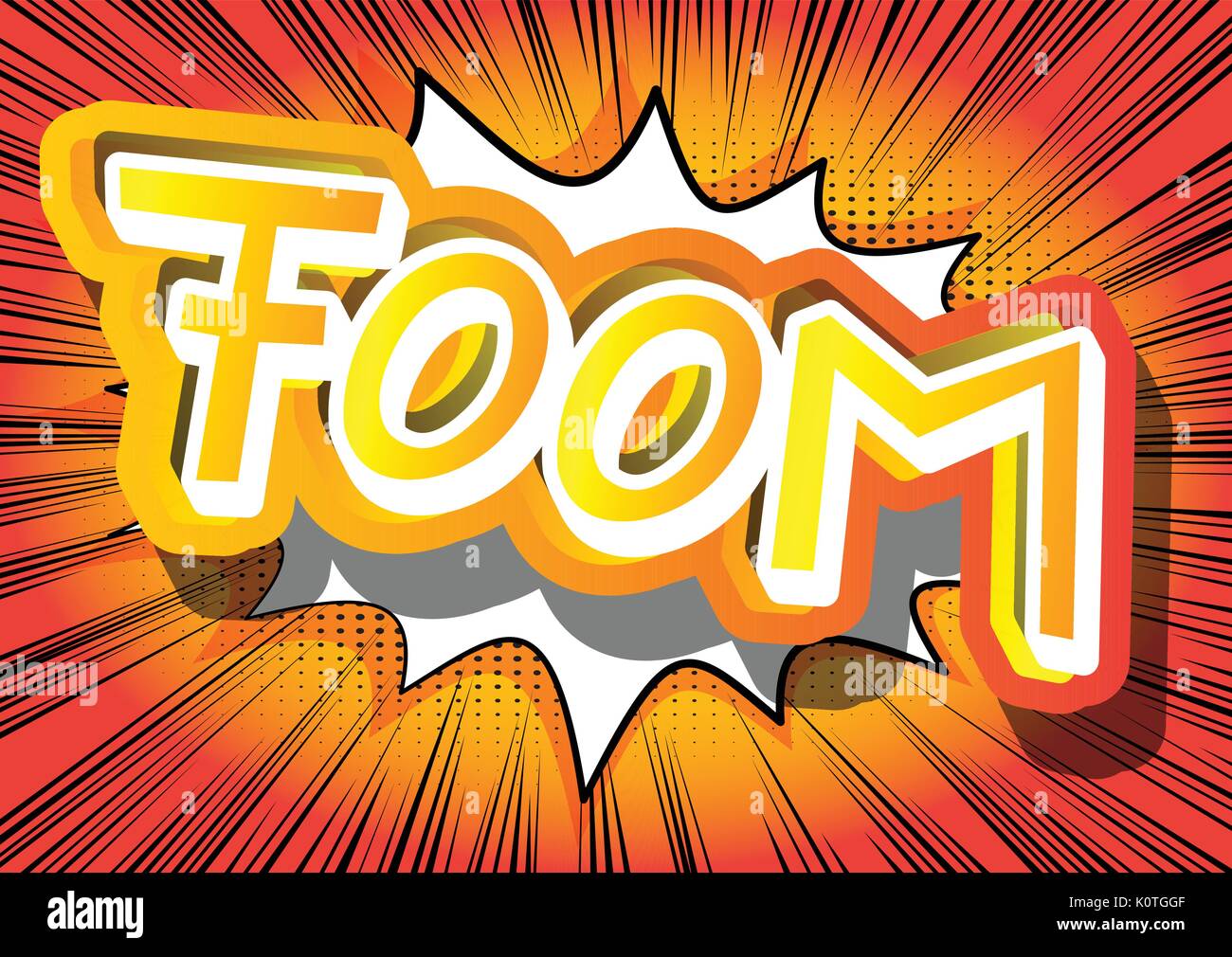 Foom - Vector illustration comic book style d'expression. Illustration de Vecteur