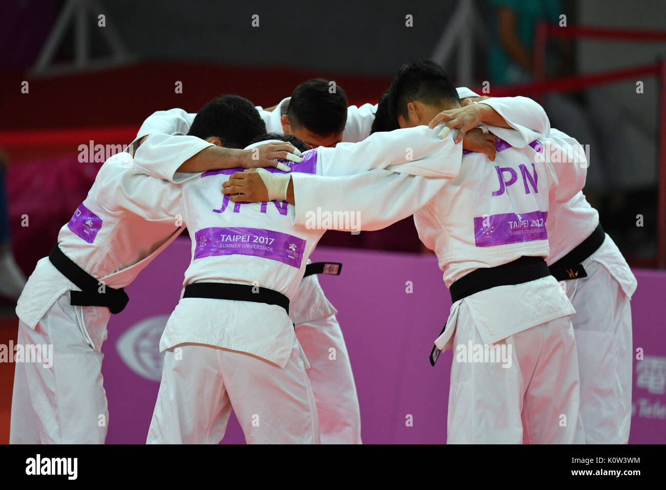 Groupe de l'équipe du Japon, le 24 août 2017 - La 29e : Judo 2017 Universiade d'été de l'équipe masculine de Taipei à Hsinchu County Gymnasium à Zhubei, Taiwan. (Photo de MATSUO.K/AFLO SPORT) Banque D'Images