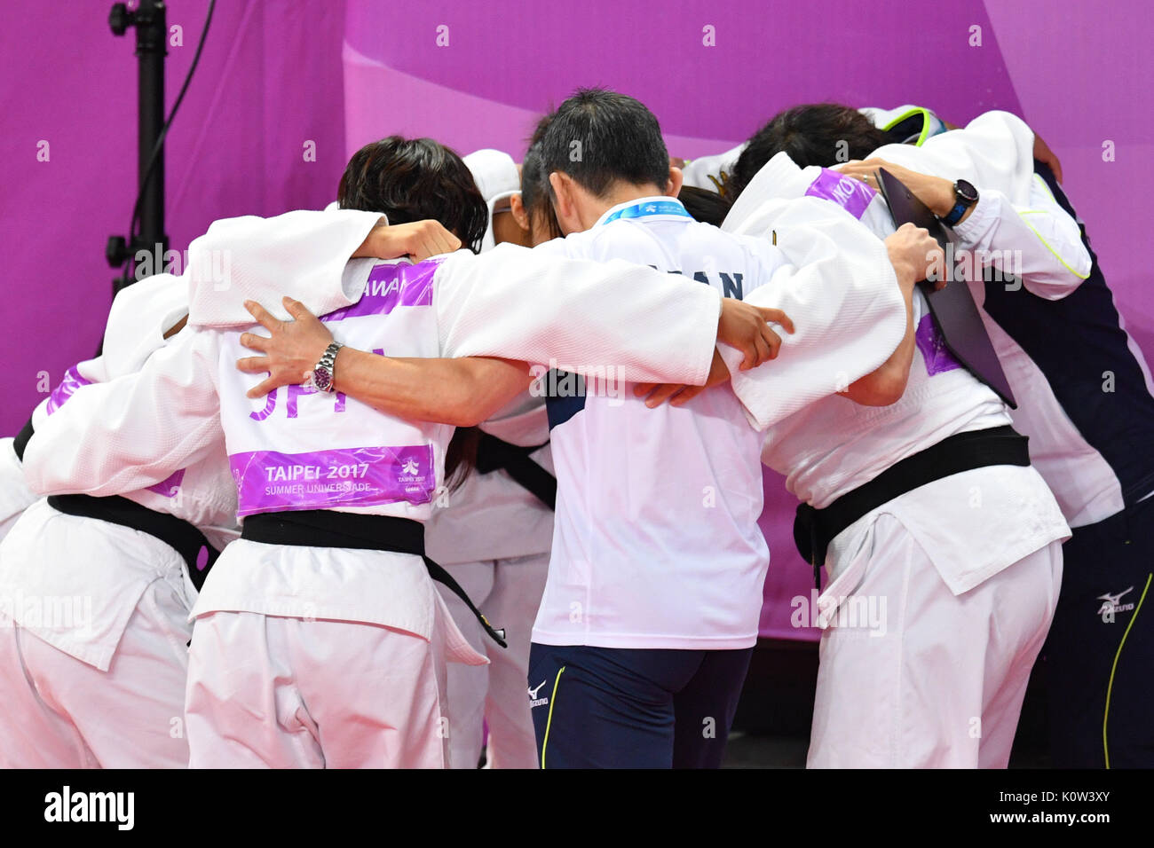 Japon femmes Groupe de l'équipe, le 24 août 2017 - La 29e : Judo 2017 Universiade d'été l'équipe féminine de Taipei à Hsinchu County Gymnasium à Zhubei, Taiwan. (Photo de MATSUO.K/AFLO SPORT) Banque D'Images
