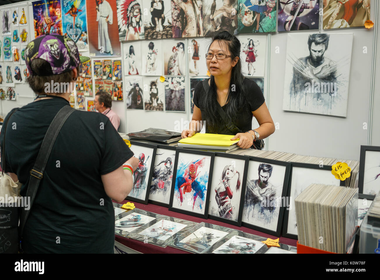 Business Design Centre, Angleterre, Royaume-Uni. Août 25, 2017. Artiste Qi Qing décroche à la Convention 2017 de la Bande Dessinée Super Londres. Credit : Voir Li/Alamy Live News Banque D'Images