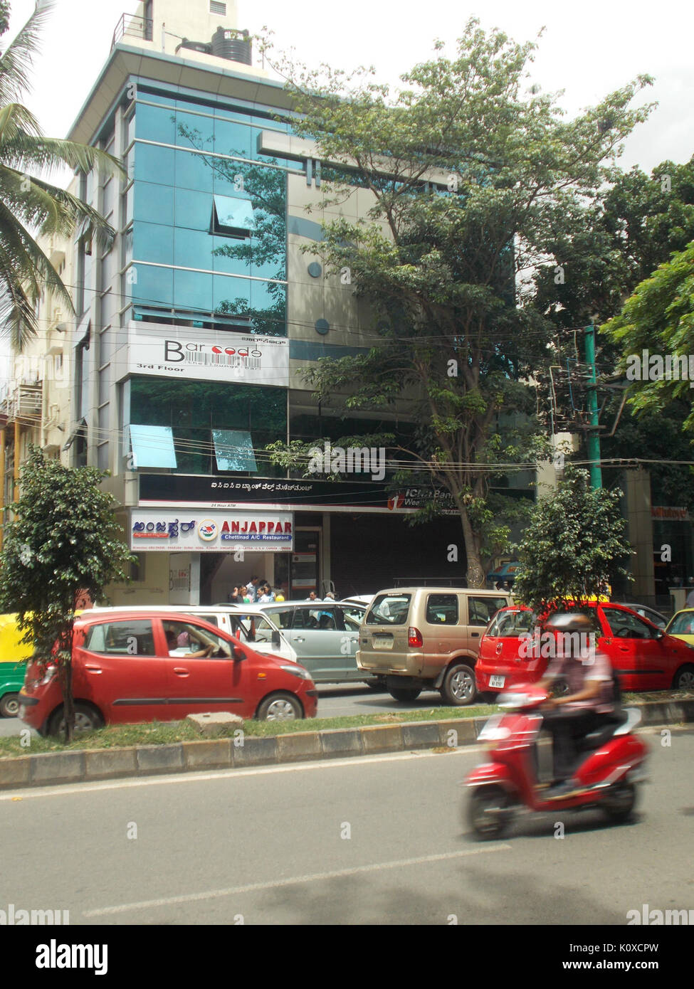 Anjappar Restaurant sur le périphérique intérieur Koramangala Banque D'Images