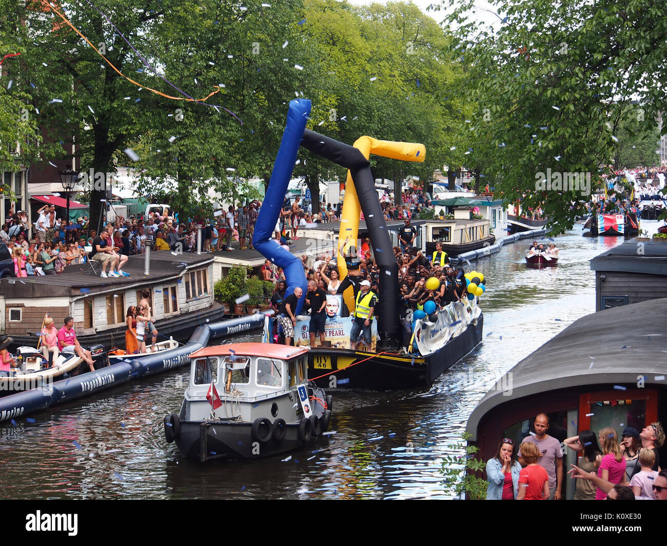 Amsterdam Gay Pride 2013 bateau5 pic1 Banque D'Images