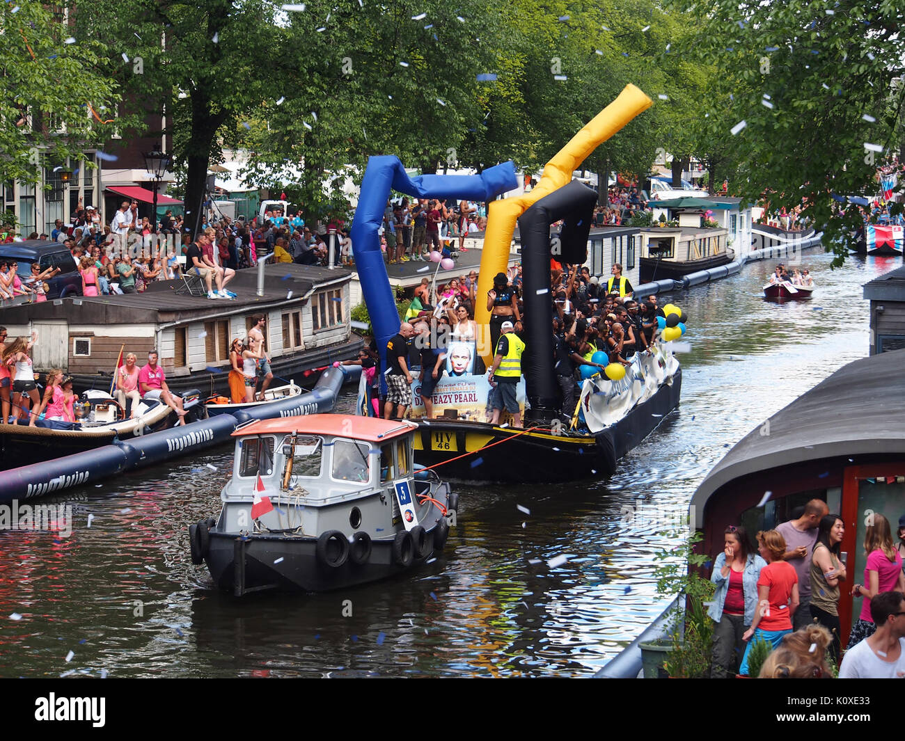 Amsterdam Gay Pride 2013 bateau5 pic2 Banque D'Images