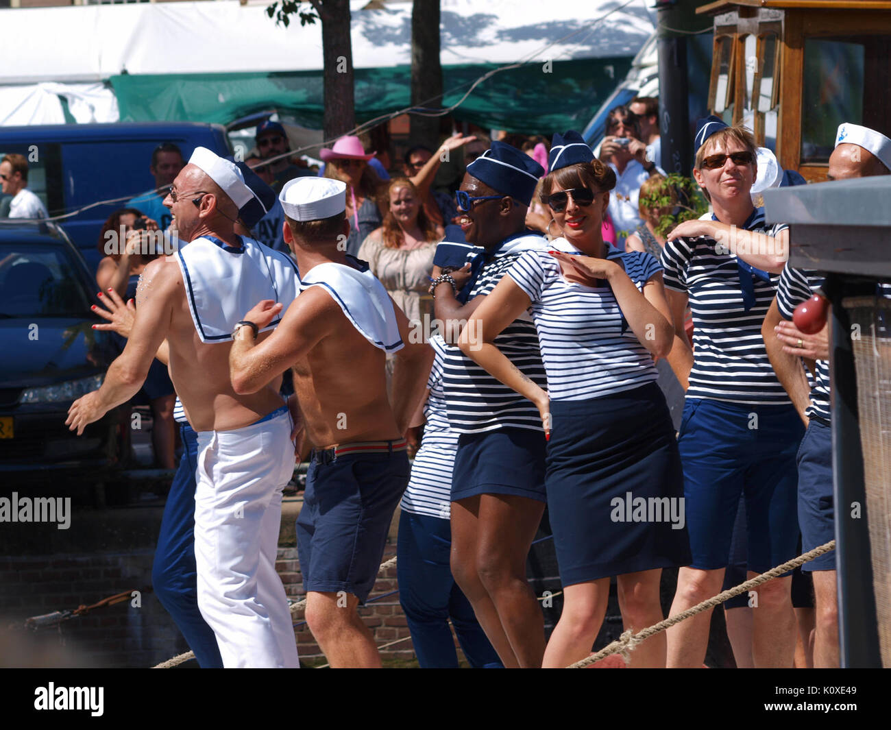 Amsterdam Gay Pride 2013 pic bateau ING4 Banque D'Images