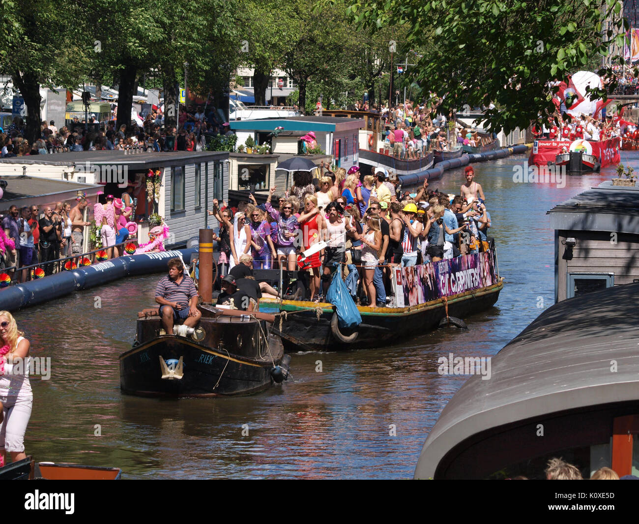 Amsterdam Gay Pride 2013 bateau16 pic1 Banque D'Images