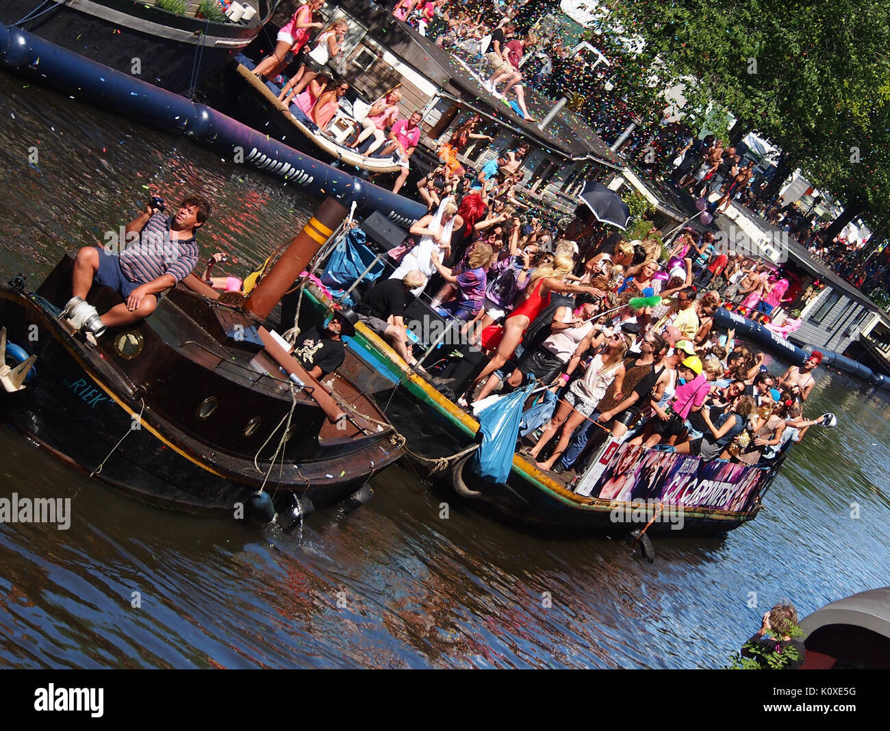 Amsterdam Gay Pride 2013 bateau16 pic3 Banque D'Images