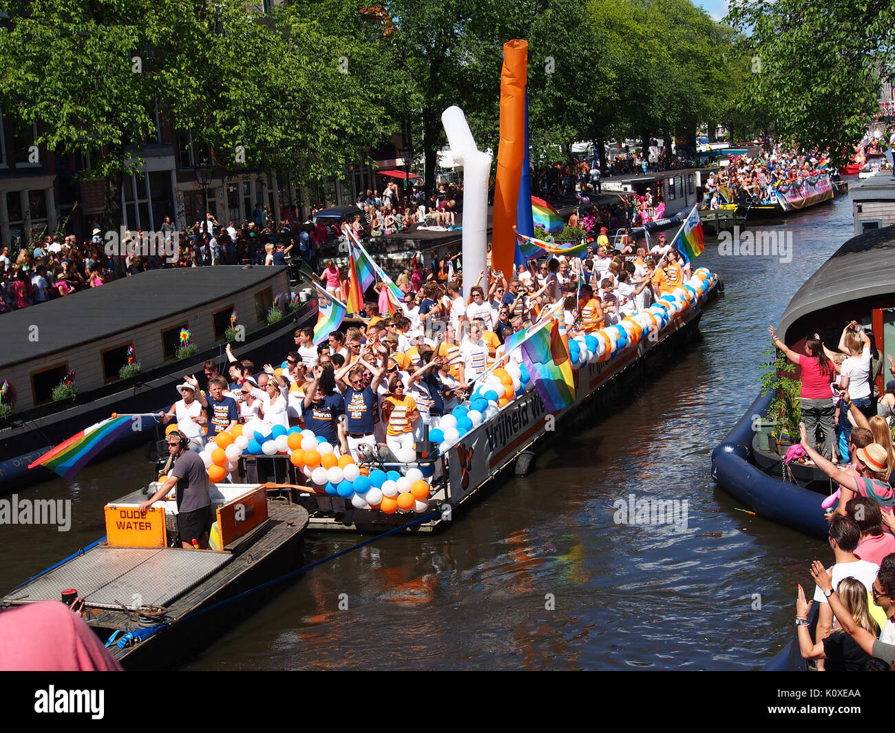 Amsterdam Gay Pride 2013 VVD voile pic4 Banque D'Images