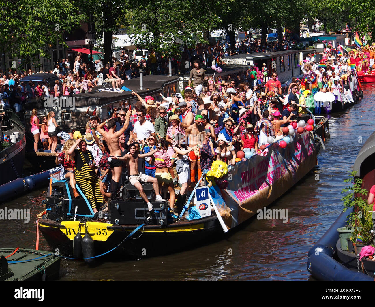 Amsterdam Gay Pride 2013 bateau41 pic3 Banque D'Images