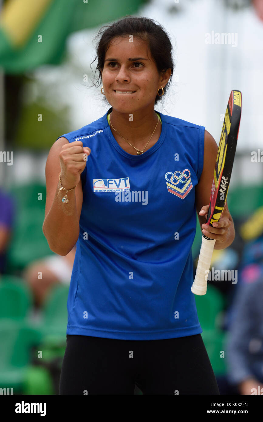 Moscou, Russie - le 17 juillet 2015 : Lady Correa du Venezuela au cours de l'ITF Beach Tennis World Team Championship. 28 nations en compétition dans l'événement ce oui Banque D'Images