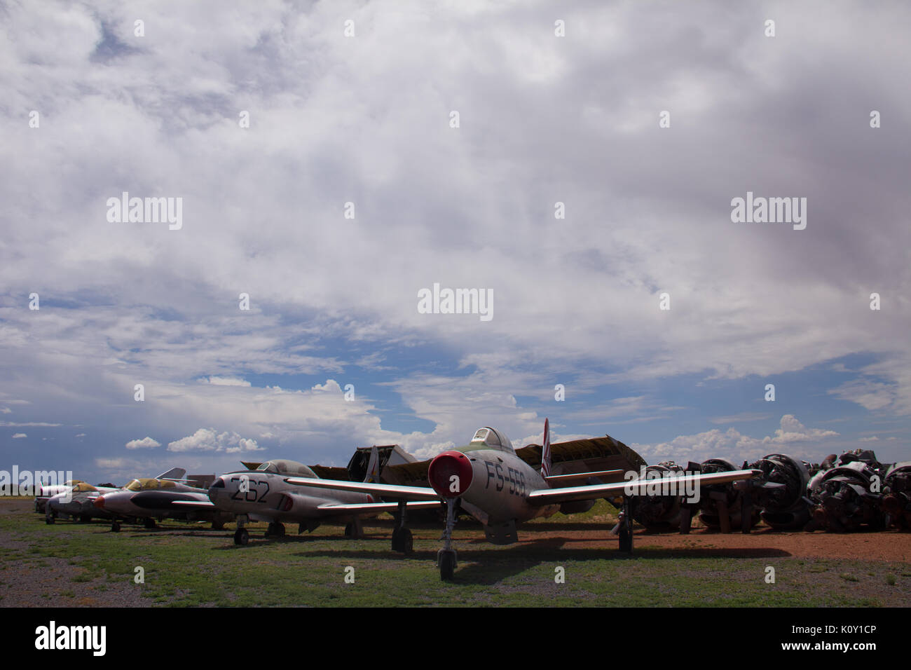 Mise hors service d'avions de chasse au musée Planes of Fame, Arizona Banque D'Images